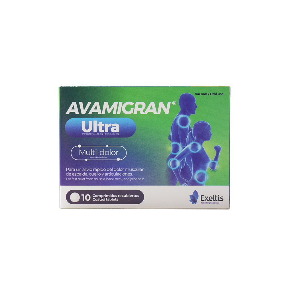 AVAMIGRAN ULTRA 500/65MG COMP/REC X10