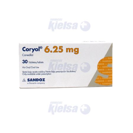 CORYOL 6.25MG TAB X30
