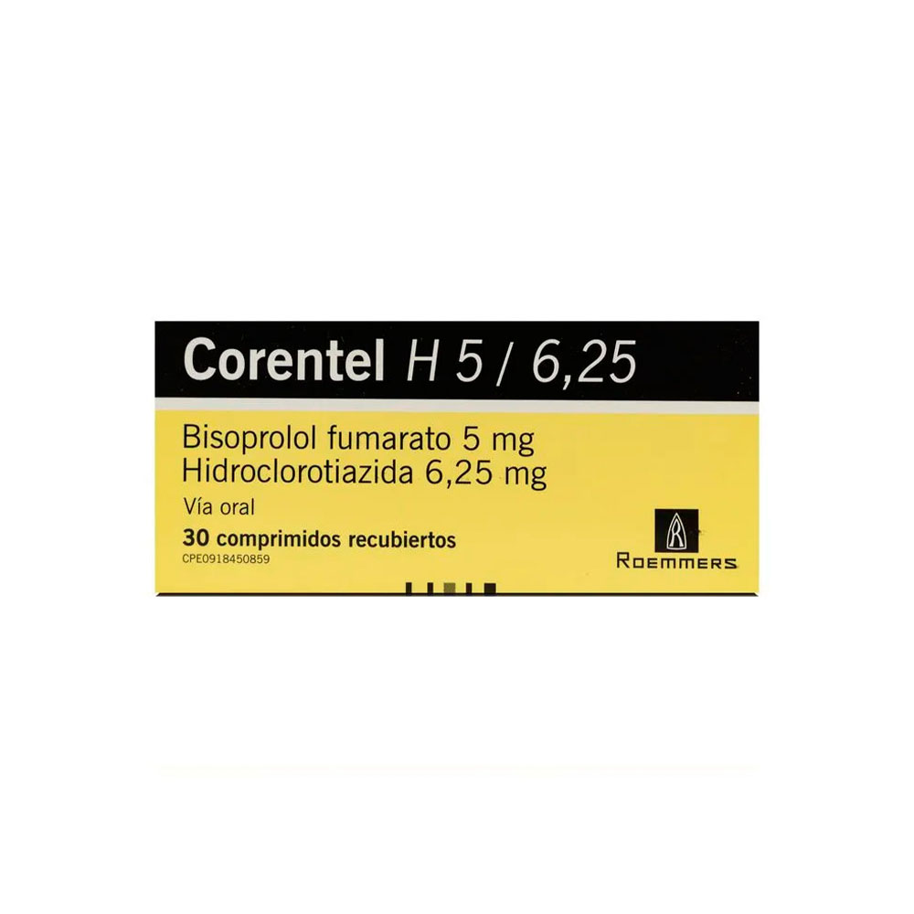 CORENTEL H 5/6.25MG COMP X30