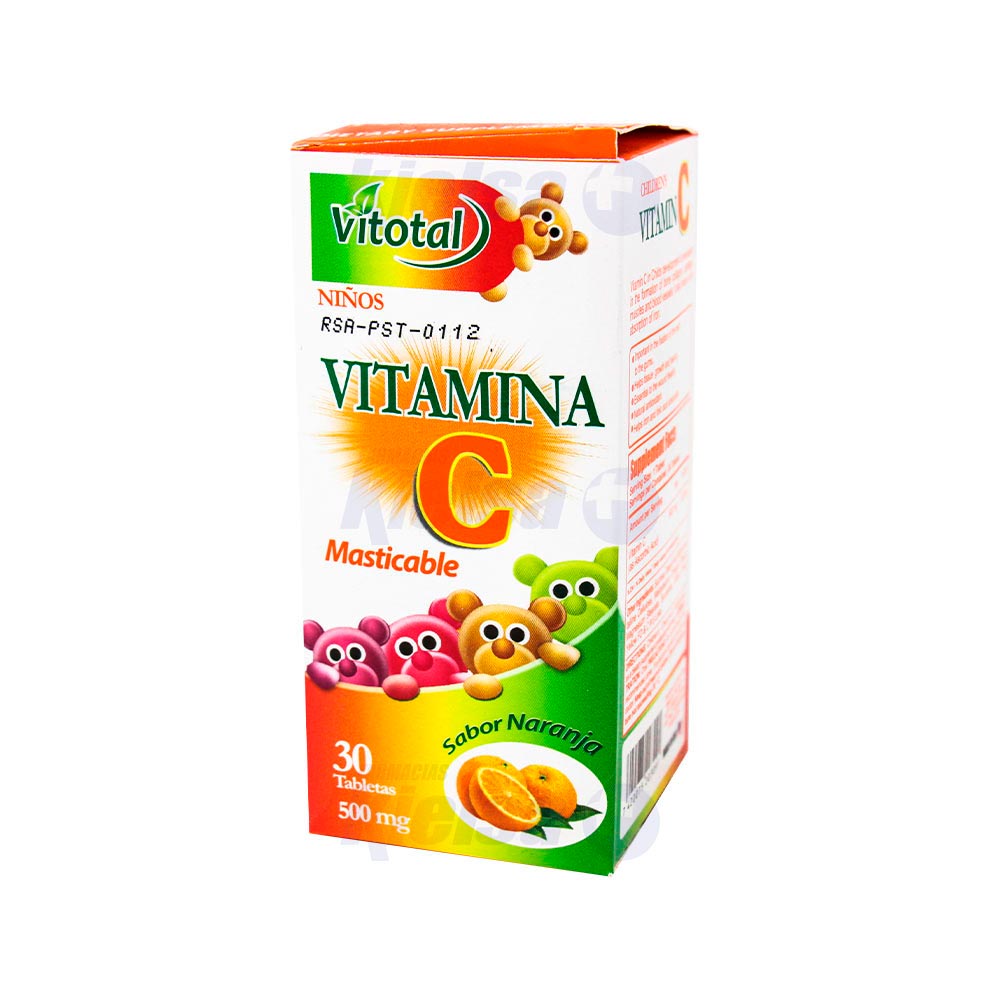 VITOTAL VIT C PED 500MG TAB/MAST X30