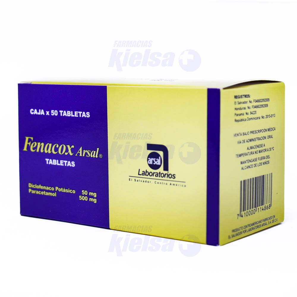 FENACOX 50/500MG TAB X50