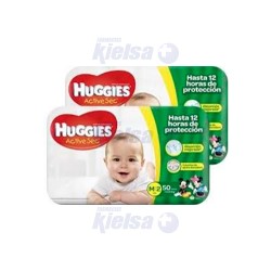HUGGIES PAÑAL ACTIVE SEC JUMBO M UND X50
