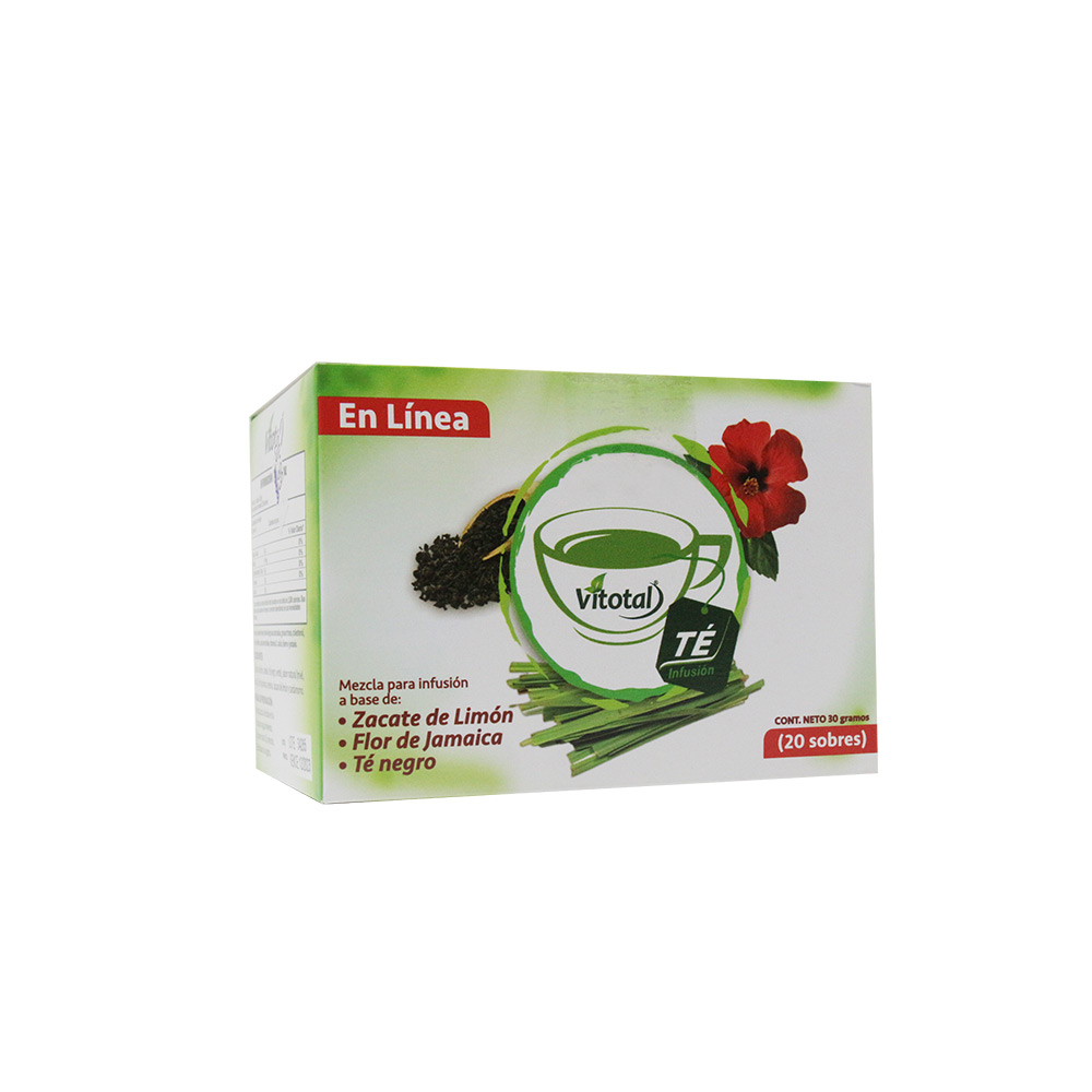 VITOTAL TE EN LINEA ZACATE LIMON JAMAICA TE NEGRO SOB X20