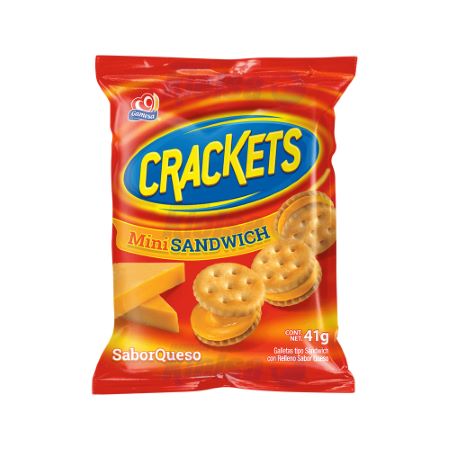 MINI CRACKETS SANDWICH SABOR QUESO 41GRS
