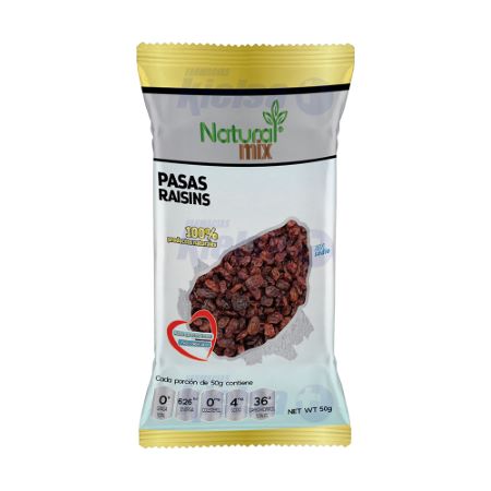 NATURAL MIX PASAS DESHIDRATADA 50GRS