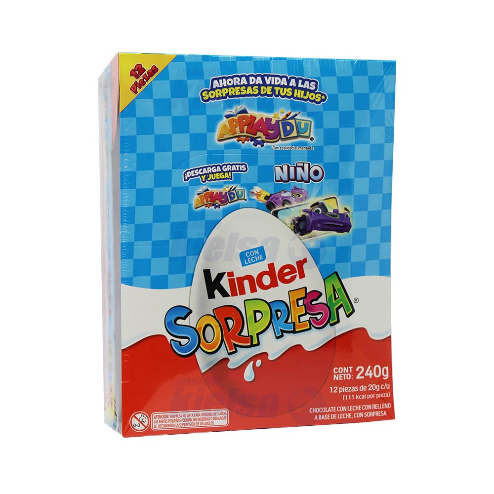 FERRERO KINDER SORPRESA PARA NIÑO UND X12