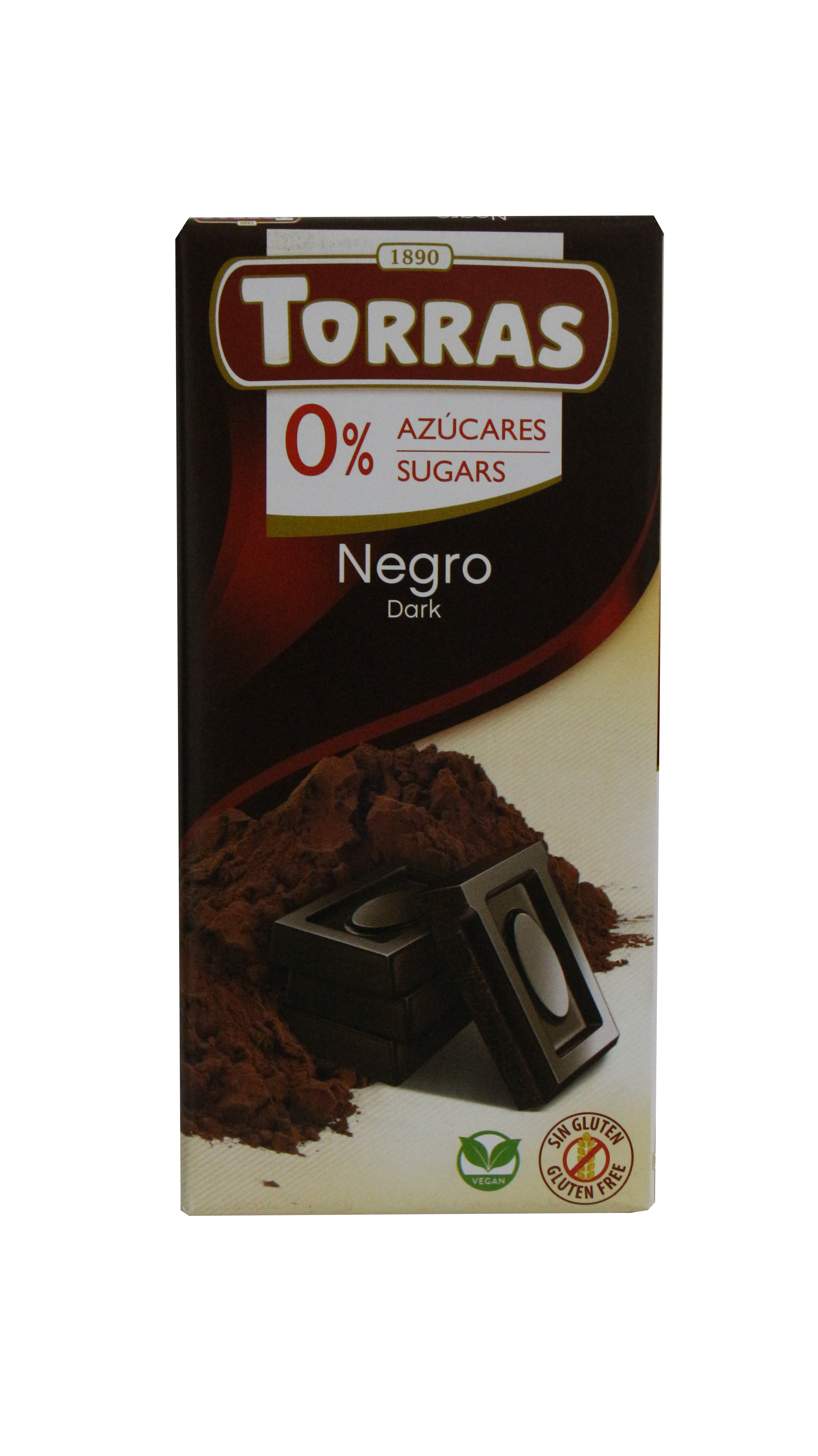 TORRAS CHOCOLATE NEGRO 50% S/AZUCAR 75GRS