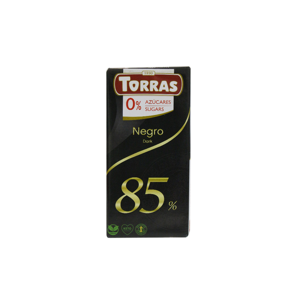 TORRAS CHOCOLATE NEGRO 85% S/AZUCAR 75GRS