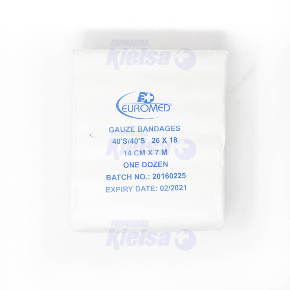 EUROMED GASA ROLLO 14X7CM UND X12