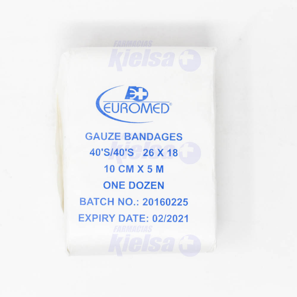EUROMED GASAS ROLLO 10X5CM UND X12