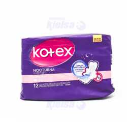 KOTEX TOALLAS SANITARIAS NOCT C/A ALG UND X12