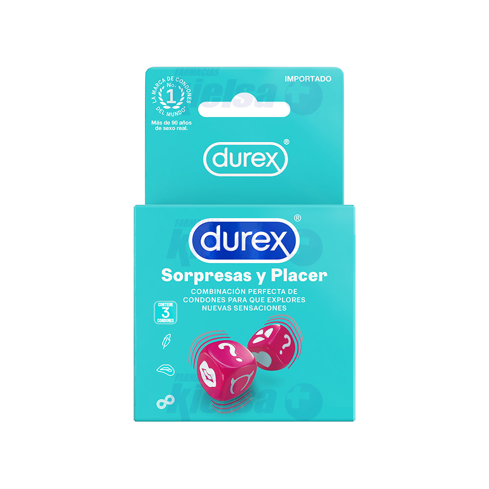 DUREX CONDONES SORPRESAS/PLACER UND X3