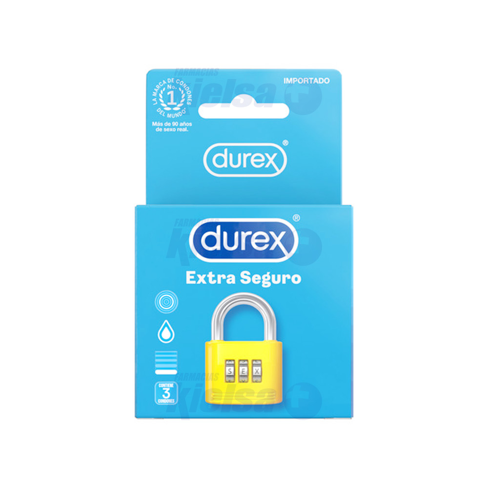 DUREX CONDONES EXTRA SEGURO UND X3