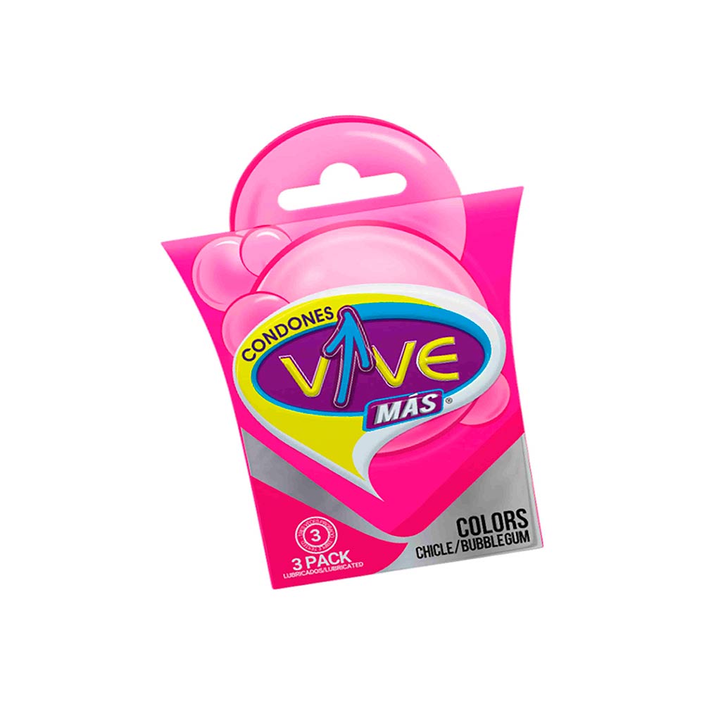 VIVE COLORS CHICLE CONDONES 3UND X8