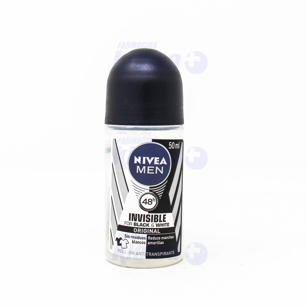 NIVEA DEO MEN BLACK & WHITE INVISIBLE 50GRS