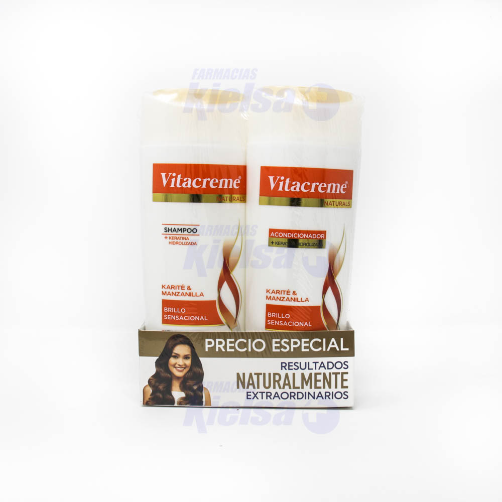 VITACREME SHAMPOO+ACONDICIONADOR BRILLO SENSA 400ML 2PACK