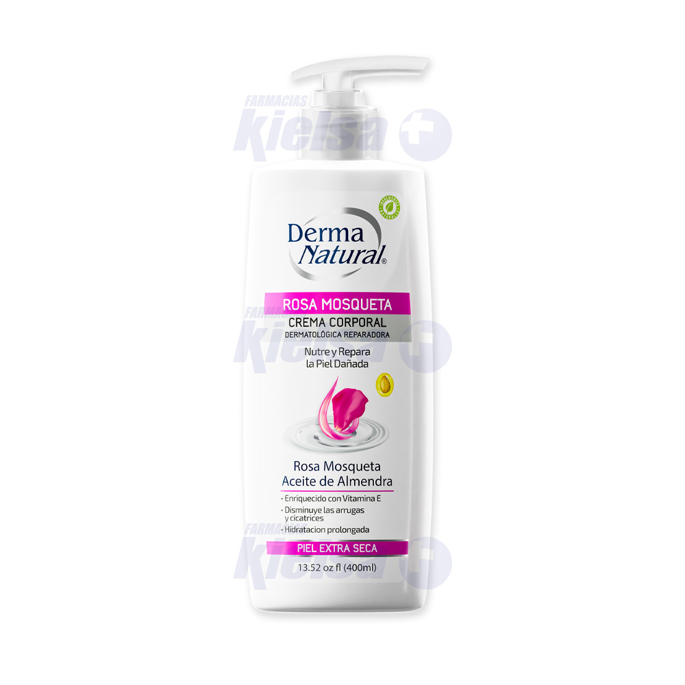 DERMANATURAL CREMA ROSA MOSQUETA/ACEITE DE ALMENDRA 400ML
