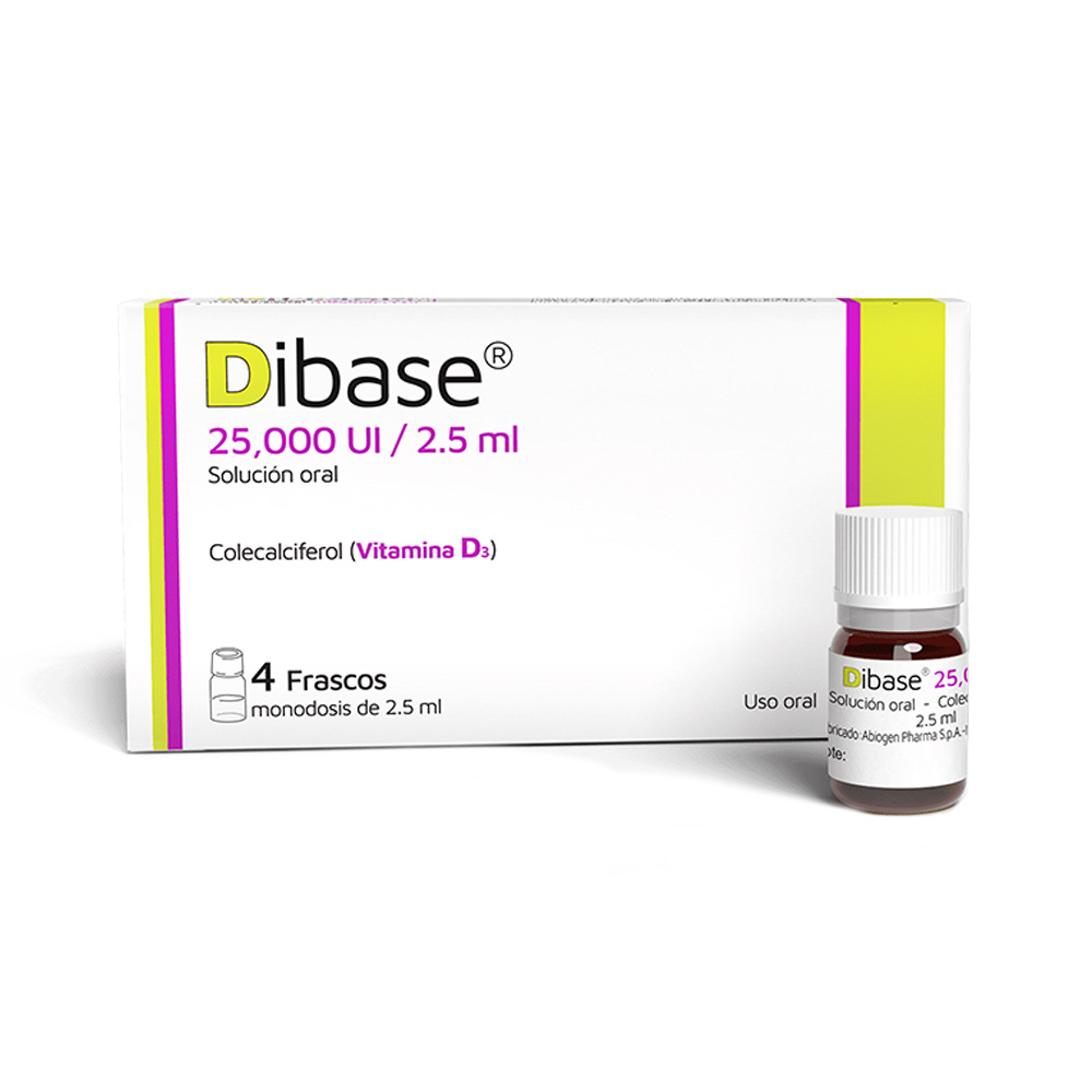 DIBASE 25000/2.5ML UI FCO X4