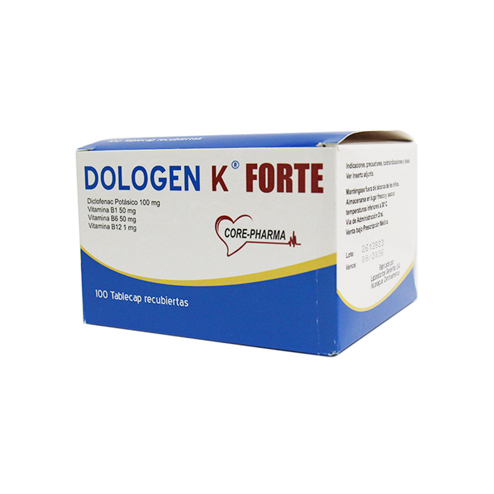 DOLOGEN K FORTE 100MG TAB/REC X100