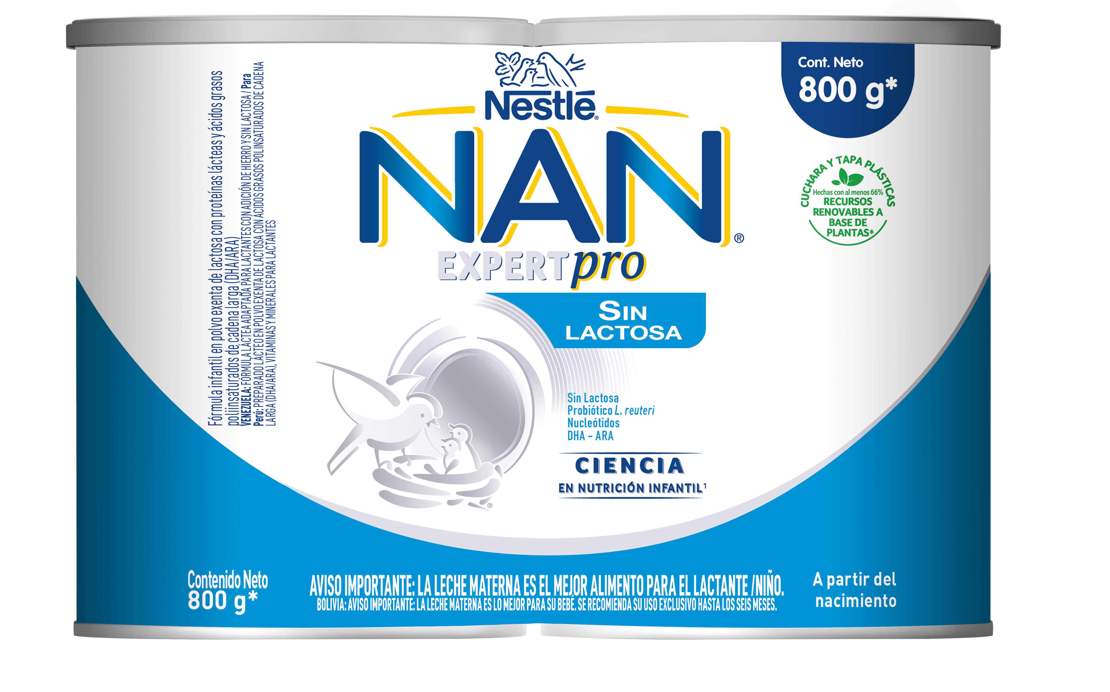 NAN EXPERT PRO SIN LACTOSA 800GRS